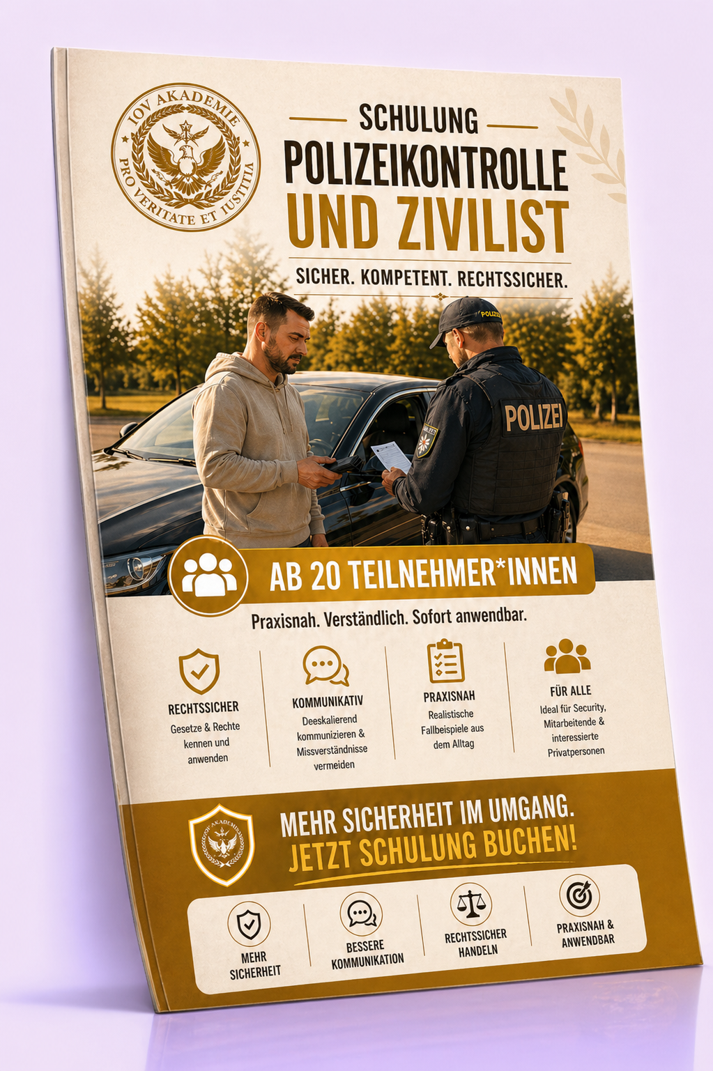 Schulung beim Umgang mit der Polizei Ab 10 Teilnehmern