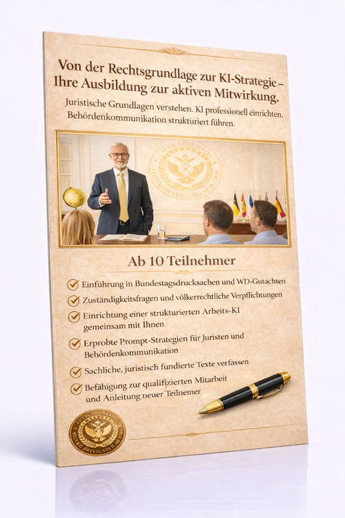KI – SEMINAR / BEHÖRDENKOMMUNIKATION   Deine Ausbildung zur aktiven Mitwirkung Ab 10 Teilnehmern